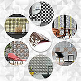 Самоклеюча алюмінієва плитка 300х300х3мм мідна мозаїка SW-00001157, фото 5