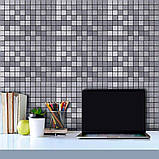 Самоклеюча алюмінієва плитка 300х300х3мм Срібна мозаїка SW-00001167, фото 6