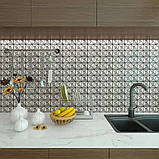 Самоклеюча алюмінієва плитка 300х300х3мм Срібло зі стразами SW-00001325, фото 6