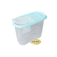 Харчовий контейнер з кришкою KING 1.5Л, прямокутний, пластик, прозорий SNMZ, фото 3