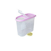 Харчовий контейнер з кришкою KING 1.5Л, прямокутний, пластик, прозорий SNMZ, фото 7