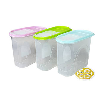 Харчовий контейнер з кришкою KING 1.5Л, прямокутний, пластик, прозорий SNMZ