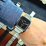 Чоловічий класичний кварцевий стрілковий наручний годинник Curren 8460 Silver-Black, фото 2