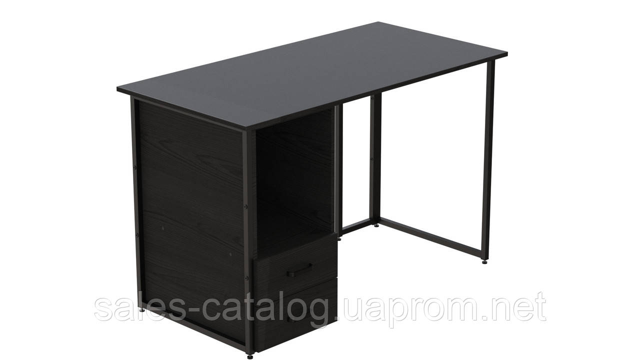 Комп'ютерний стіл Ferrum-decor Отто 75x140x60 чорний ДСП Сосна Кемпбра 16 мм SC, код: 2335290