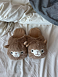 Домашні капці альпаки коричневі, фото 7