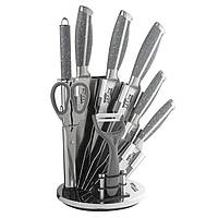 Набор кухонных ножей с подставкой из нержавеющей стали серый / ZP-027