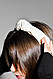 Обруч для волос MyScarf белый one size атлас з узлом вверху, фото 3