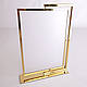 Підставка (стійка) золота для реклами на вітрину, ресепшн магазину, фото 2