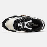Чоловічі кросівки Asics Gel NYC 1090 White Black Grey, чорно-білі замшеві кросівки асікс гель нік, фото 8