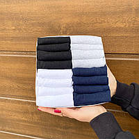 Набор носков женских укороченных летних цветных базовых качественных 36-40 16 пар в подарочной коробке KM
