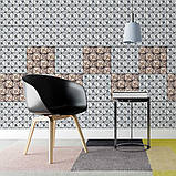 Самоклеюча алюмінієва плитка 300х300х3мм Бежева зі стразами SW-00001774, фото 5