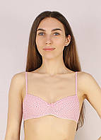 Бюстгальтер підлітковий Sevim рожева клітин, арт.7001 (ущільнена чашка, без кісточок)