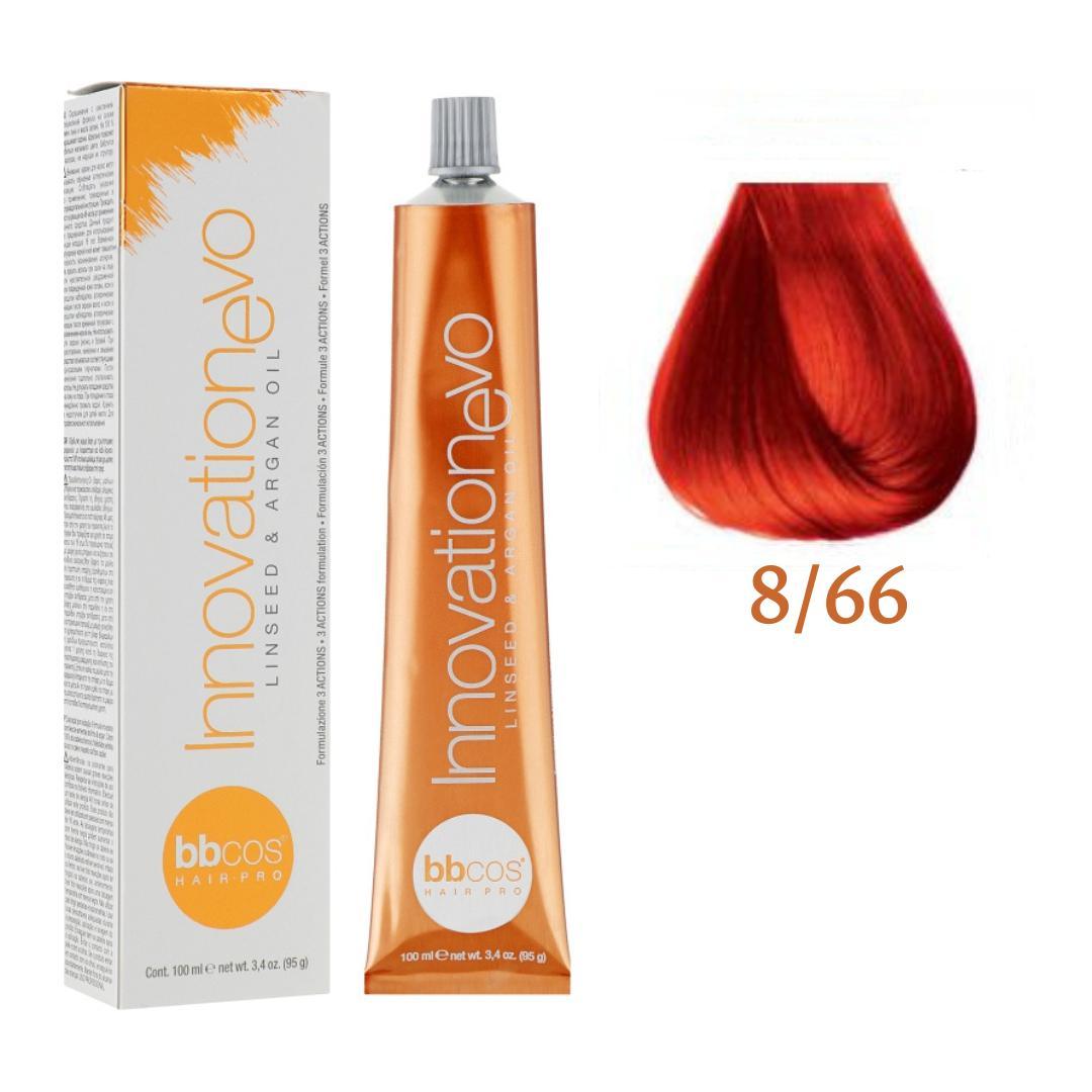Крем-фарба для волосся BBCos Innovation Evo №8.66 Light Red Intence Blond 100 мл, фото 1