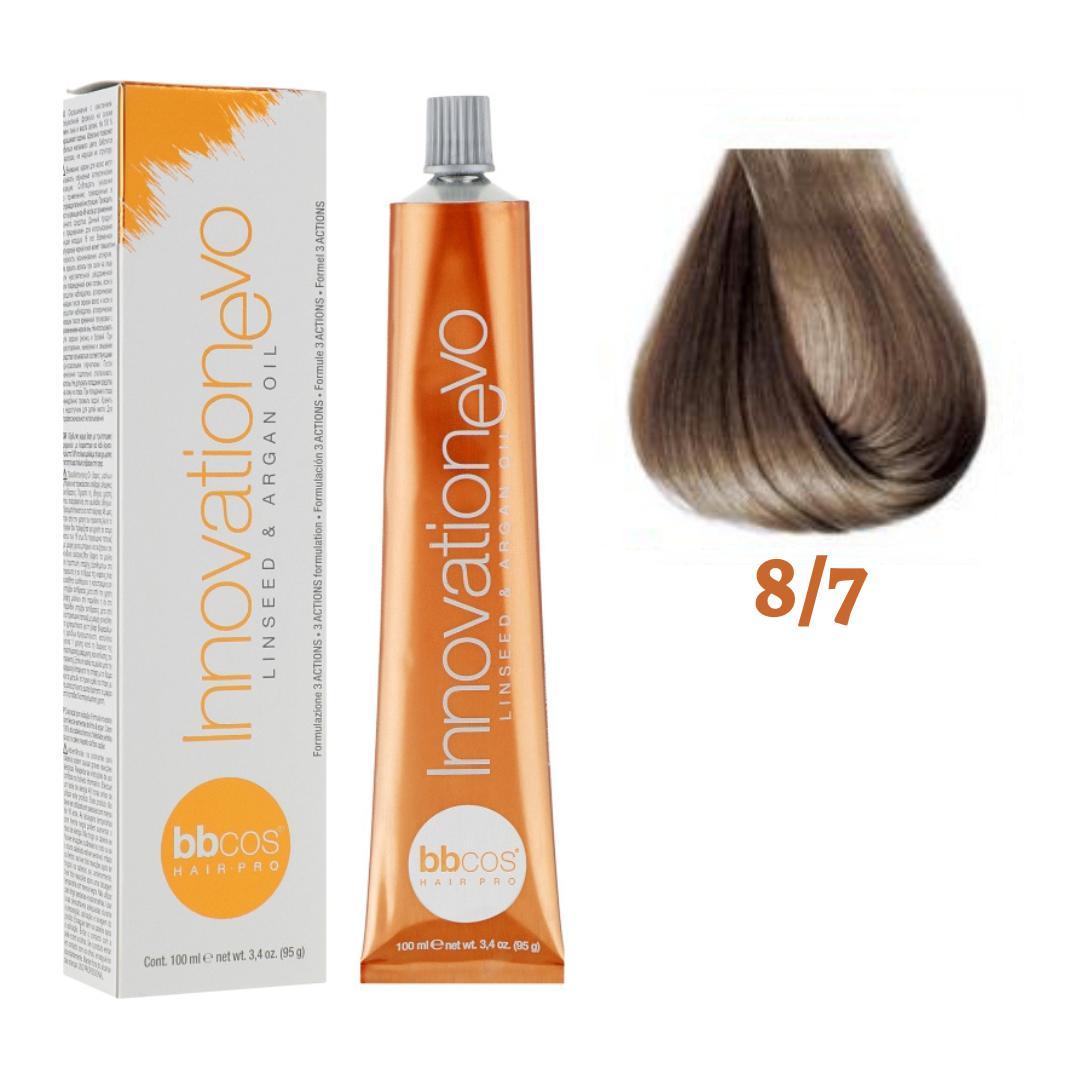 Крем-фарба для волосся BBCos Innovation Evo №8.7 Light Beige Blonde 100 мл