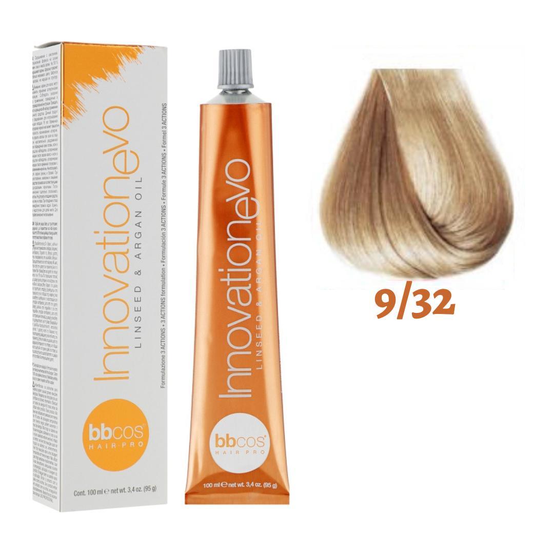 Крем-фарба для волосся BBCos Innovation Evo №9.32 Very Light Honey Blonde 100 мл, фото 1