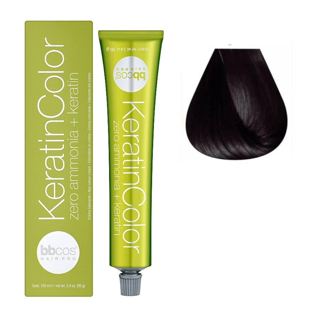 Крем-фарба безаміачна для волосся BBCos Keratin Color №1.11 Nero Blu 100 мл