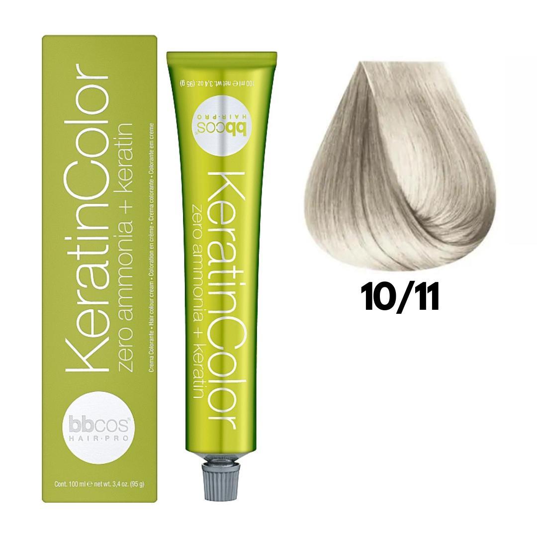Крем-фарба безаміачна для волосся BBCos Keratin Color №10.11 Blond Extra Light Intense Ash 100 мл, фото 1