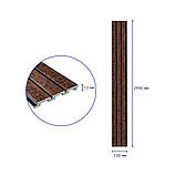 Рейка декоративна PS 2900х120х12мм Темно-коричневий із золотими вкрапленнями SW-00001737, фото 4