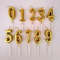 Свечи цифры (в торт) 7373-P розовое золото 5 уп-12шт