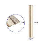 Рейка декоративна PS 2900х120х12мм Світле дерево SW-00001750, фото 2