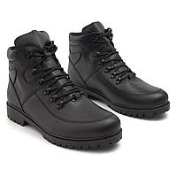 Обувь больших размеров 46 47 Ботинки мужские зимние кожаные на меху Rosso Avangard Major Black Trekking BS