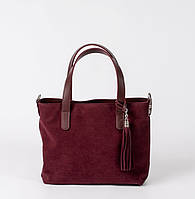 Жіноча сумка класична з екошкіри та замша, модна містка сумочка з ручками повсякденна
