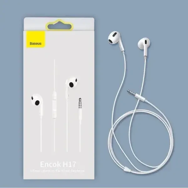 Навушники Baseus Encok H17 3.5mm lateral in-ear Wired Earphone H17 Оригінал, фото 1