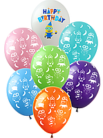 Воздушные шары "Happy Birthday Миньоны", 12" (30 см) ТМ Show