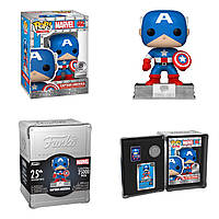 Колекційний кейс з фігуркою Funko Pop Captain America Pop Classics Marvel Фанко Поп Капітан Америка Марвел