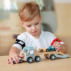 Дерев'яна машинка іграшкова Viga Toys PolarB Автовоз (44014), фото 6