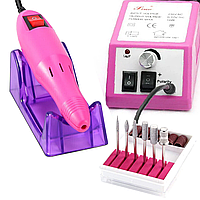 Аппарат для маникюра и педикюра 20000 об/мин с реверсом Beauty nail DM-14 + насадки / Фрезер для ногтей