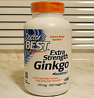 Гинкго билоба Doctor's Best Extra Strength Ginkgo 120 mg 360 капсул доктор бест