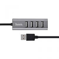 Переходник HUB Hoco HB1 USB to USB 2.0 (4 port) (1m) gr