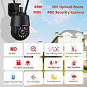 Зовнішня 8 Mp поворотна 30X Zoom Wi-Fi + POE камера Boavision HXQ5H8MP-WP. Onvif. Camhi Pro, фото 2