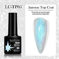 Гель-лак 2в1 Топ и Лак Auroras Top Coat LILYCUTE Soak-Off UV/LED 7 мл LC-TP05