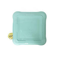 Миска з пластику 15Л без кришки, квадратна, блідо-салатовий SNMZ, фото 3