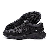 Мужские кроссовки Reebok Classic Black, мужские черные кожаные кроссовки, мужская стильная обувь Рибок