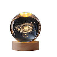 Ночник - "Галактика" Хрустальный шар Crystal Ball Подарок планетарная декоративная ночная лампа 3D