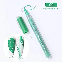 Акриловий 3D маркер для нігтів водонепроникний LILYCUTE Зелений графіті малювати на нігтях 54320-9