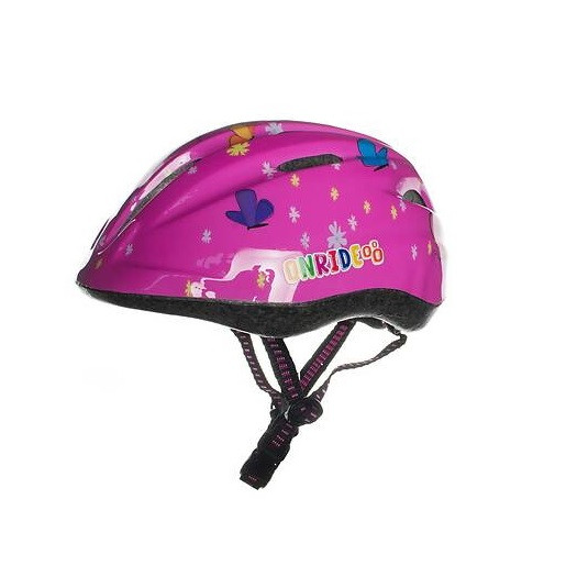 Велошолом дитячий OnRide Clip метелики S 48-52см Рожевий Art 8900074, фото 1