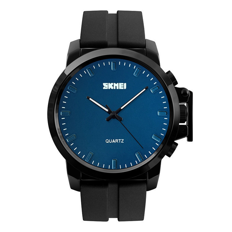 Классические мужские часы Skmei 1208 черный с белым циферблатом, стильные статусные мужские наручные часы - фото 10 - id-p2073372101