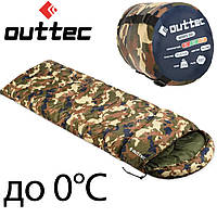 Спальный мешок одеяло Outtec демисезон с капюшоном камуфляж