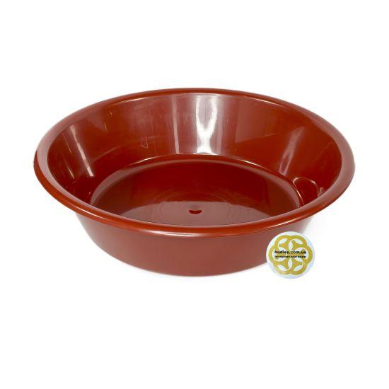 Таз з пластику 18Л ECO господарська, кругла SNMZ, цегляний, фото 1