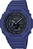 Годинник Casio G-Shock GA-2100-1A2 наручний чоловічий спортивний синій | годинник Casio оригінал з гарантією