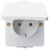 Розетка з заземленням Hermetica IP44 Polo 16000302 біла