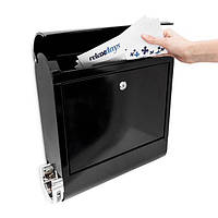 Настенный почтовый ящик с откидной крышкой и отделением для газет, 2 ключа, железо