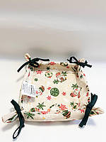 Підставка кошика для подавання хліба текстиль бавовняна, Прикраса новорічного столу "Lv"