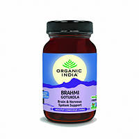 Комплекс витаминов для мозга, памяти и нервной системы Брахми Organic India без глютена, Brahmi Gotu Kola 90