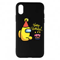 Чехол для iPhone X/Xs Among Us Happy Birthday