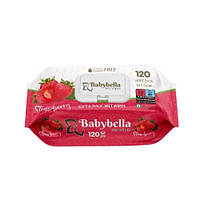 Серветка BabyBella Strawberry волога з клапаном 120 штук (420459)